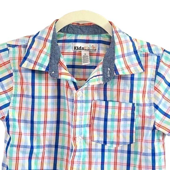Excellent condition Kids Headquarters Boys Multicolor Plaid Button Shirt Size 6 - Picture 7 of 7
